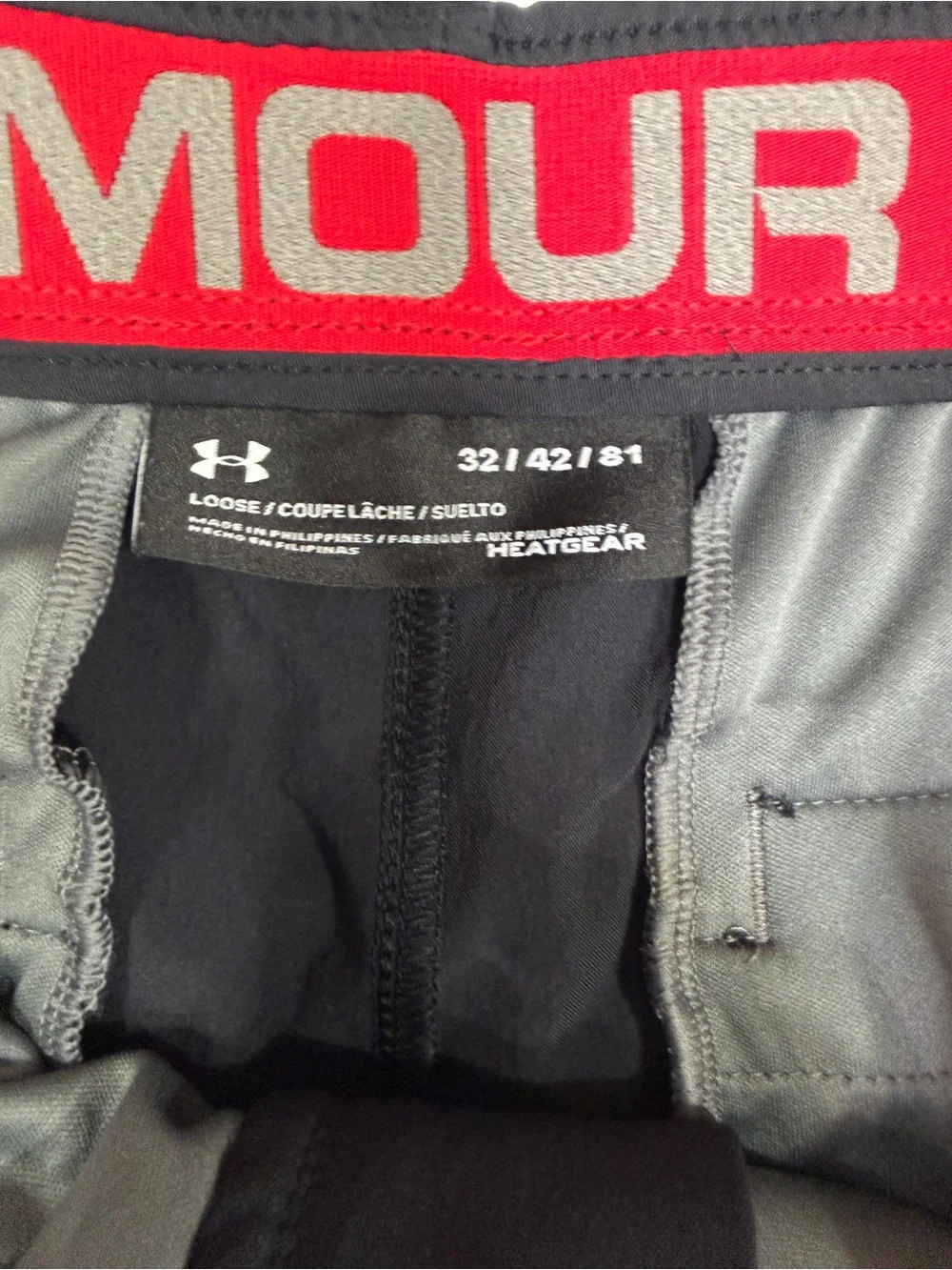 Under Armour Men’s Black Hybrid Shorts with Red Waistband